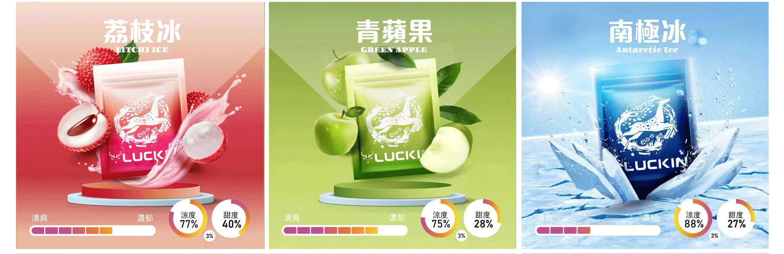 LUCKIN 幸運煙彈:七彩發光 2.0ml 大容量 | 19 款頂級口味 | 通用一代主機(图1)